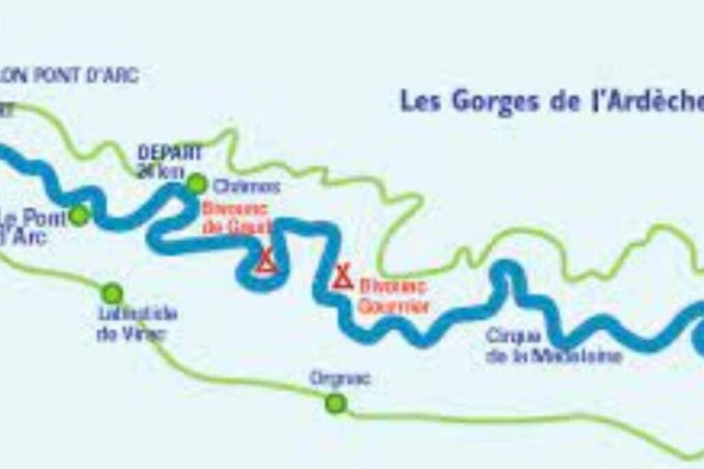 La O'Liso Gorges De L'Ardeche Villa ซาลาวาส์ ภายนอก รูปภาพ